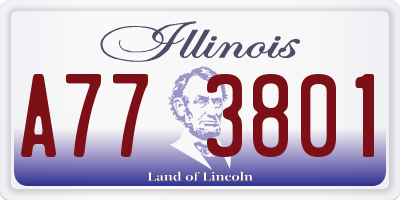 IL license plate A773801