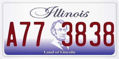 IL license plate A773838