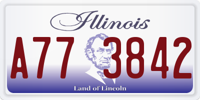 IL license plate A773842