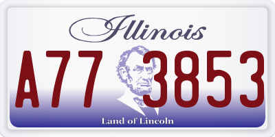 IL license plate A773853