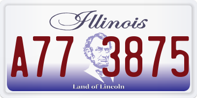 IL license plate A773875