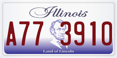 IL license plate A773910