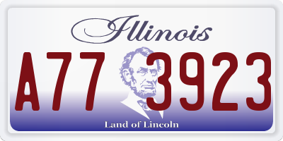 IL license plate A773923
