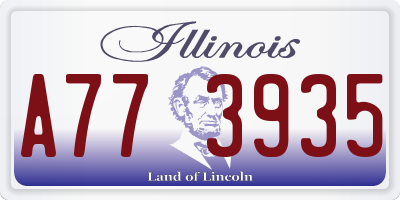 IL license plate A773935