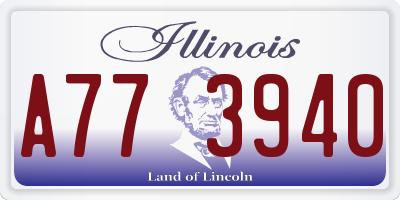 IL license plate A773940