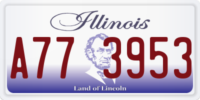 IL license plate A773953