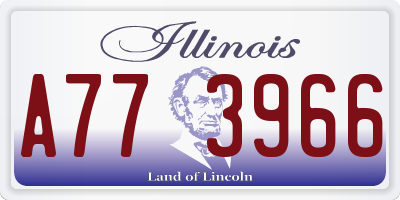 IL license plate A773966