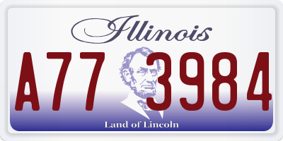 IL license plate A773984