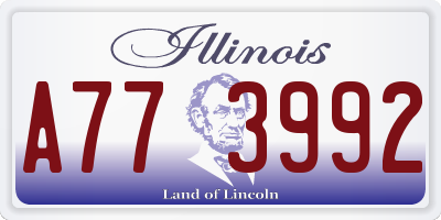 IL license plate A773992