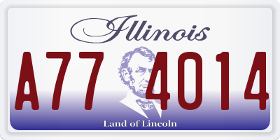 IL license plate A774014