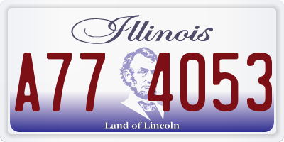 IL license plate A774053