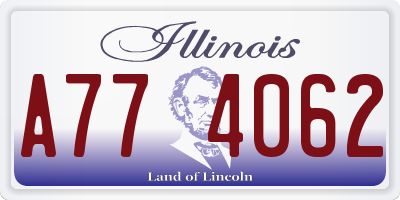 IL license plate A774062