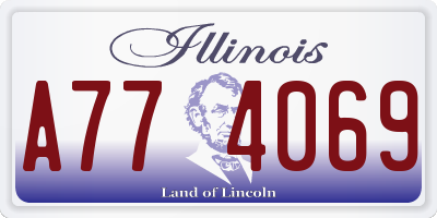 IL license plate A774069