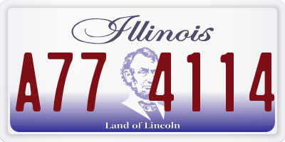 IL license plate A774114