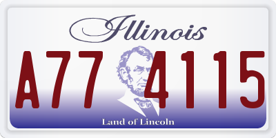 IL license plate A774115