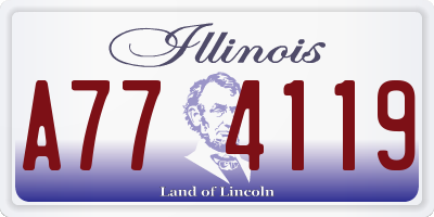 IL license plate A774119