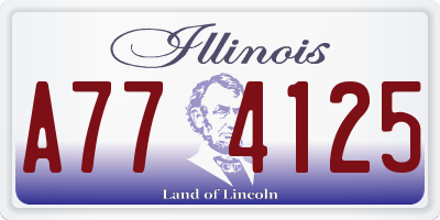 IL license plate A774125