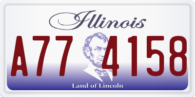 IL license plate A774158