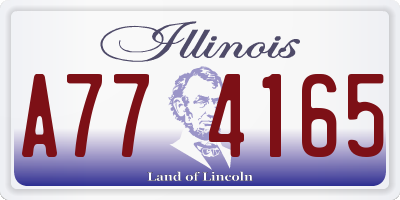 IL license plate A774165