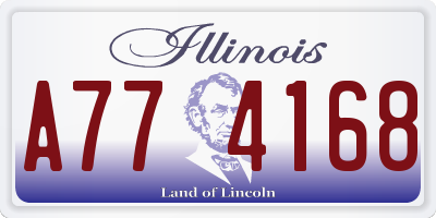 IL license plate A774168