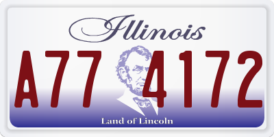IL license plate A774172