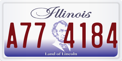 IL license plate A774184