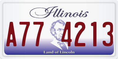 IL license plate A774213