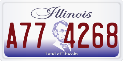 IL license plate A774268