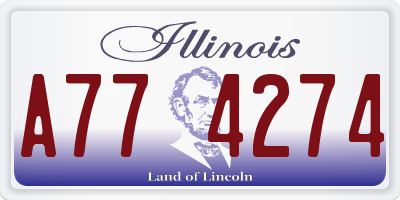 IL license plate A774274