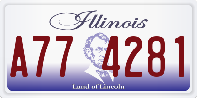 IL license plate A774281