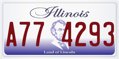 IL license plate A774293