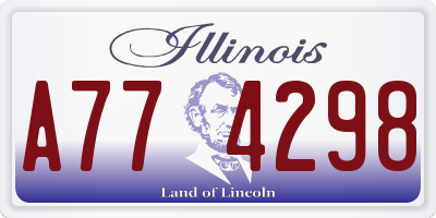 IL license plate A774298