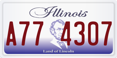 IL license plate A774307