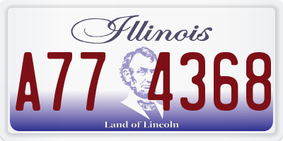 IL license plate A774368