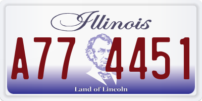IL license plate A774451