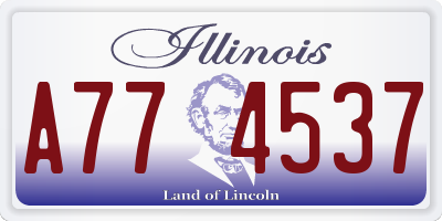 IL license plate A774537