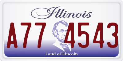 IL license plate A774543