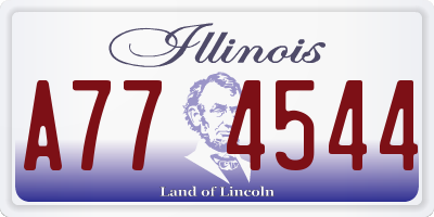 IL license plate A774544