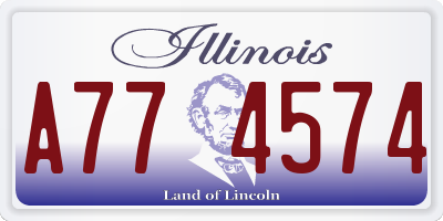 IL license plate A774574