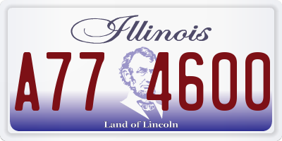 IL license plate A774600