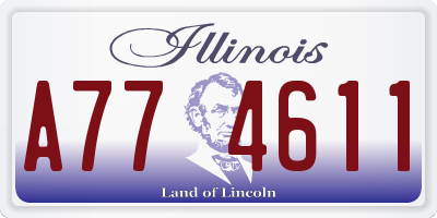 IL license plate A774611