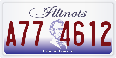 IL license plate A774612