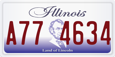 IL license plate A774634