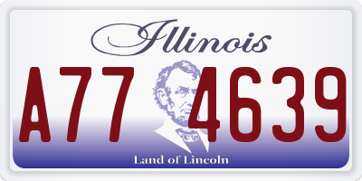 IL license plate A774639