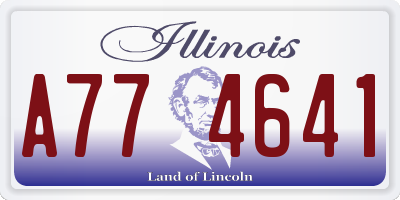IL license plate A774641