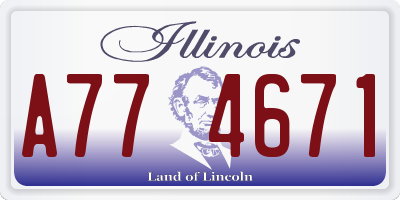 IL license plate A774671