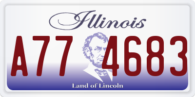 IL license plate A774683