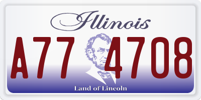 IL license plate A774708
