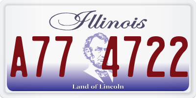 IL license plate A774722
