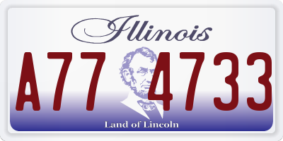 IL license plate A774733